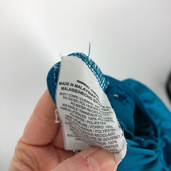 Nike Dri Fit Tempo Running Shorts Womens Medium Blue Polka Dot Lined - Picture 9 of 11